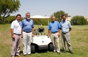 de izq a derecha. Alfonso Piñero, Jose Figar consejero delegado target ingenieros, manolo piñero socio fundador target ingenieros, fabricio llanza director sancti petri hills golf