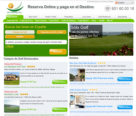 El 72% de los campos de golf de la Costa del Sol ofrecen sus green fee online en Golf Booking Now
