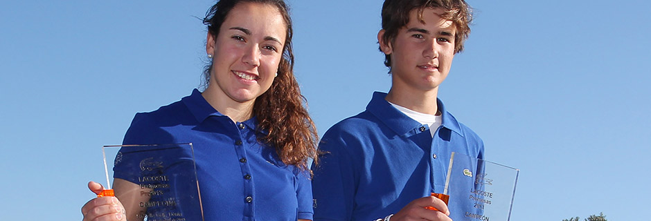 Covadonga Sanjuán e Ignacio Puente, campeones Lacoste Promesas 2013 en La Sella