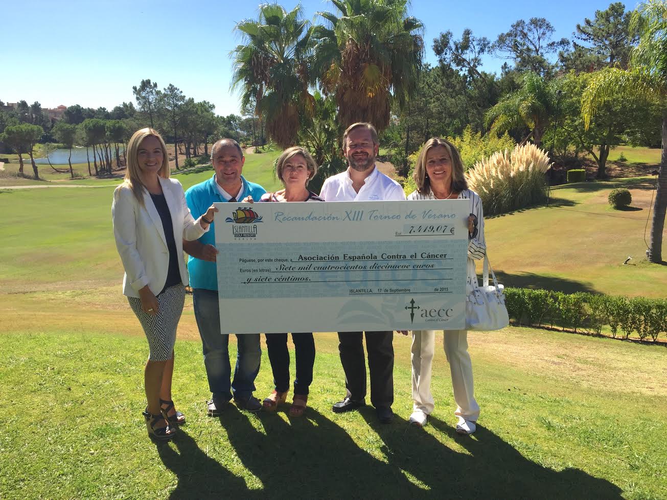 Islantilla Golf Resort entrega 7.500€ para la lucha contra el cáncer