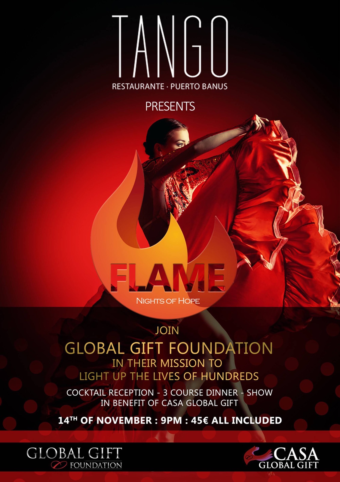 Restaurante Tango colabora con Global Gift Foundation.