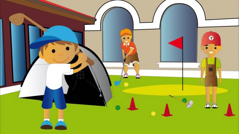 The Seve Ballesteros Foundation introduces golf to children at a Santander Hospital
