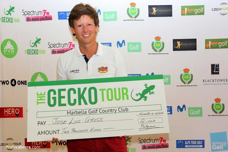 Jose Luis Gross triunfa en la tercera prueba del Gecko Tour en Marbella Golf