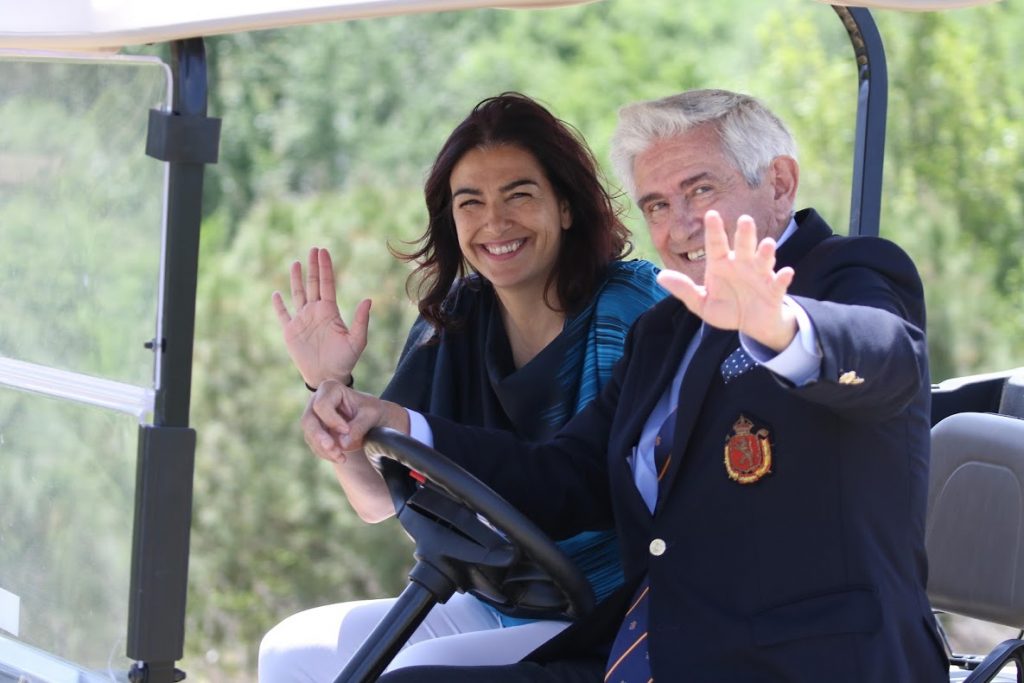 María José Rienda y Gonzaga Escuariaza en el Día Internacional de la Mujer Golfistas 2019