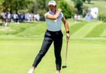 Ana Peláez líder del Comunidad de Madrid Ladies Open, batiendo el récord del campo