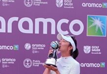 Alison Lee se va de Arabia Saudí con su segunda victoria profesional y varios récords en su bolsa Alison Lee con la Copa de ganadora. Aramco Team Series