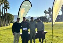 Real Club Guadalhorce, sede del Wintertour 2025 Victor Pastor. segundo por la izda, en la entrega de premios de la Winter Tour celebrada en RGCG