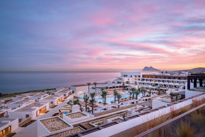 Swimming pool and sunset Fairmont La Hacienda Hotel