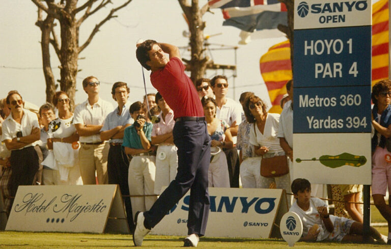 Severiano Ballesteros, en el Sanyo Open de 1985 (foto © Real Club de Golf El Prat)